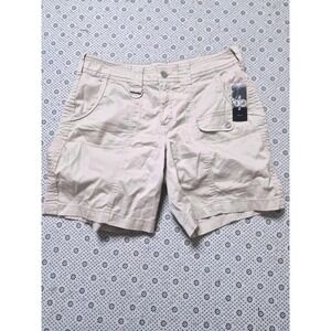 NWT Style & Co‎ Women's Beige Cotton Spandex Cargo Shorts Size 8
